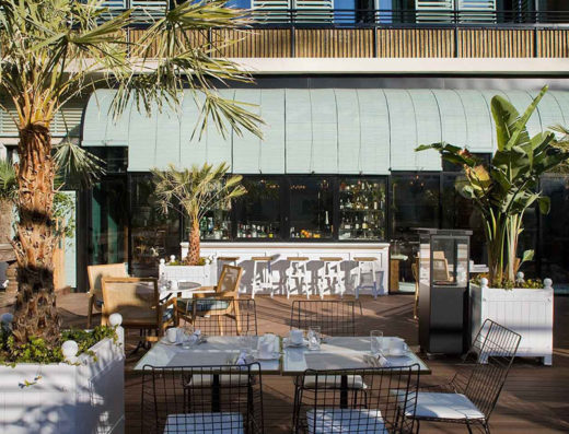 Cotton House Hotel terrace