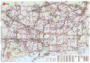 Barcelona bus map